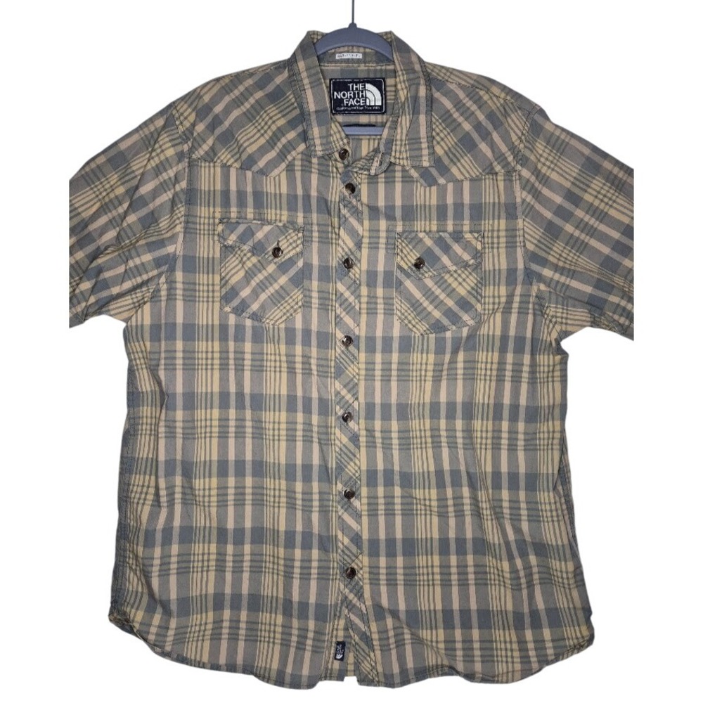 The North Face Mens Plaid Short Sleeve Button Down Shirt XL